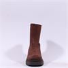Miss Elastic Platform Wedge Ankle Boot - Brown Stretch